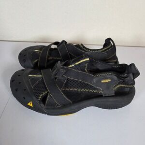 KEEN Mens Black Yellow Water Aqua Shoes Sandals Size 11.5